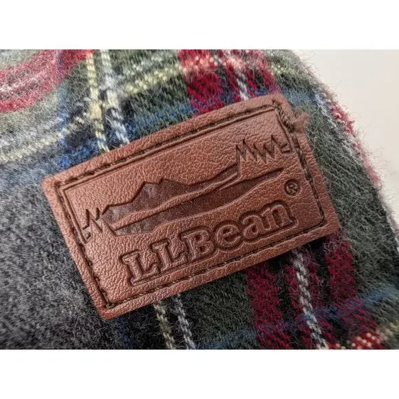 NWT LL Bean Men's XL Hooded Flannel Grey Stewart Outdoors Hiking Camping Fishing - Picture 3 of 7